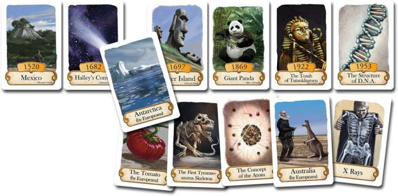 Alcune delle carte presenti nella versione inglese del gioco
