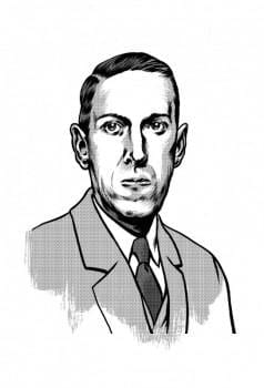 Lovecraft disegnato da Kriek