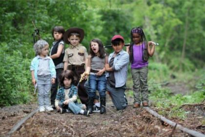 Bambini cosplayer di The Walking Dead