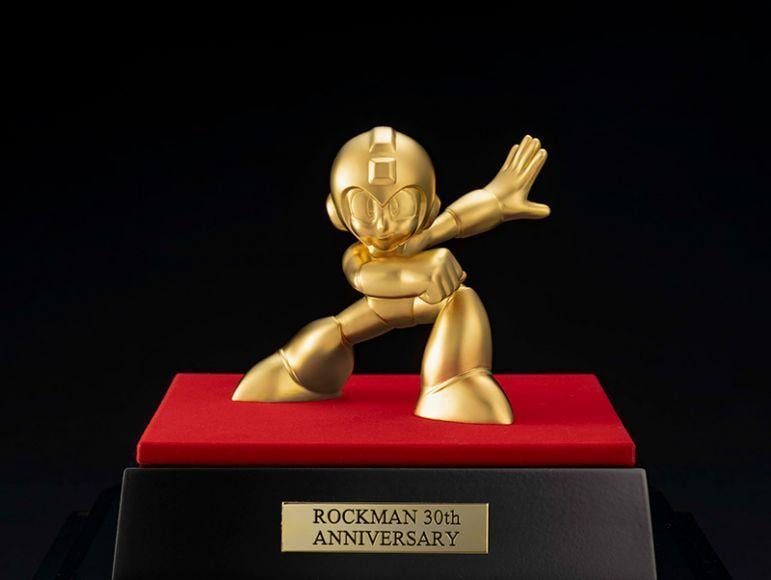 Statua d'oro di Mega Man