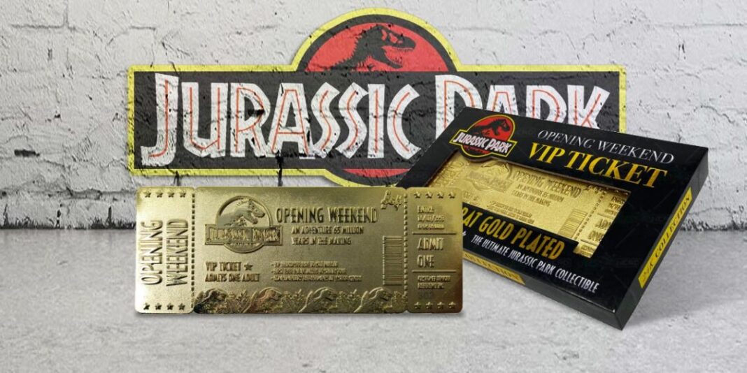 biglietto jurassic park oro