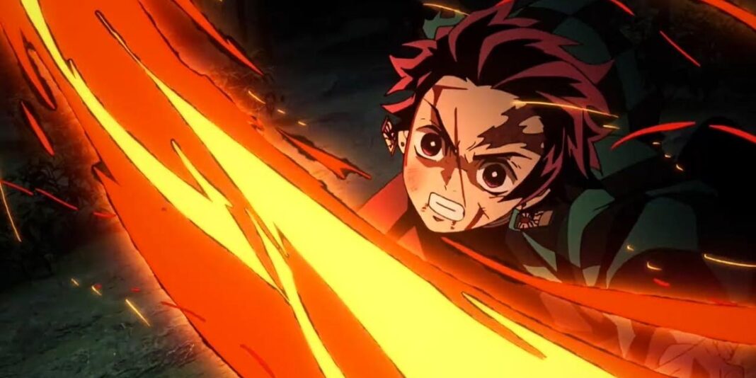 demon slayer tanjiro danza dio del fuoco