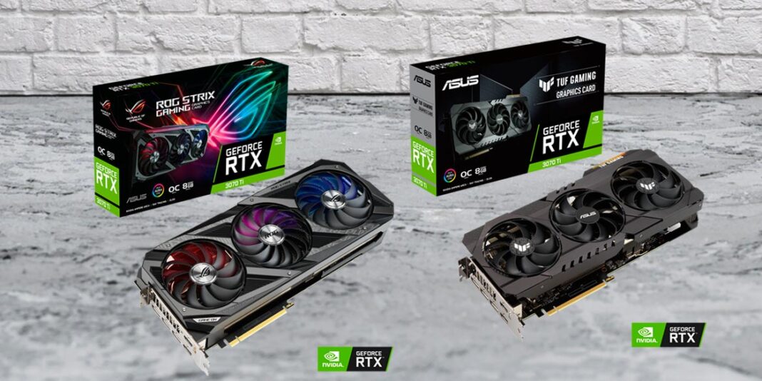 asus schede video GeForce RTX 3080 Ti e RTX 3070 Ti