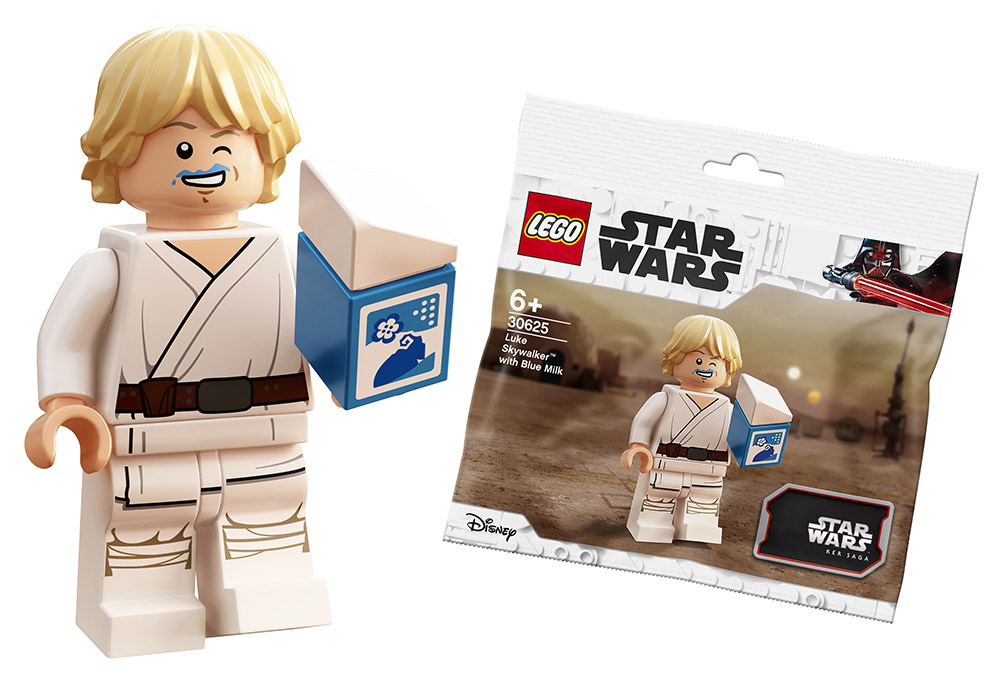 Lego Minifigure Star Wars Luke Latte Blu