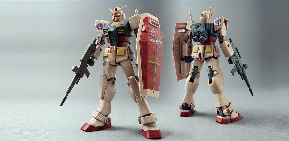 EG RX 78 2 Gundam Vintage Color Gunpla legno riciclato