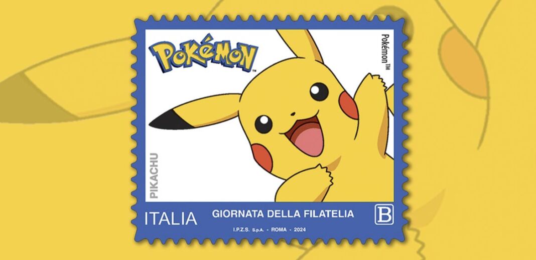 francobollo pikachu pokemon poste italiane